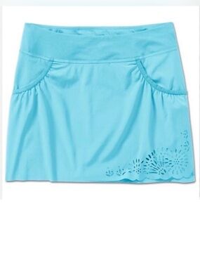 Athleta Laser Cut Tennis Athleisure Style Skort Size Medium Blue